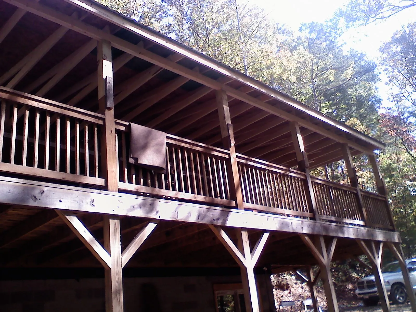 Timber framing under a new elevated porch and deck — Roof Leak Repair in Wheeler by Roofing Brothers